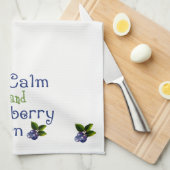 Ruhe und Blueberry auf dem Küchentuch behalten (Viertel Falte)