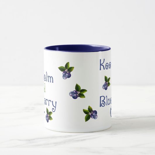 Ruhe und Blueberry auf der Tasse behalten (Zentrum)