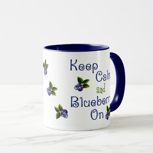 Ruhe und Blueberry auf der Tasse behalten (VorderseiteRechts)