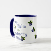Ruhe und Blueberry auf der Tasse behalten (Vorderseite Links)
