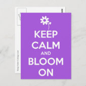 Ruhe und Blühen auf Lila behalten Postkarte (Vorne/Hinten)