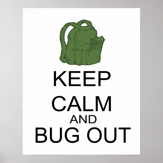 Ruhe und Bug behalten Poster (Vorne)