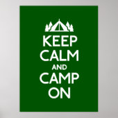 Ruhe und Camp behalten Poster (Vorne)