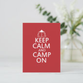 Ruhe und Camp behalten Postkarte (Stehend Vorderseite)
