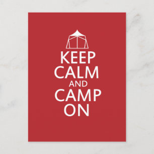 Ruhe und Camp behalten Postkarte