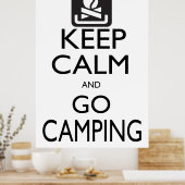 Ruhe und Camping behalten Poster (Küche)