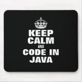 Ruhe und Code in Java lustiges Mousepad behalten (Vorne)