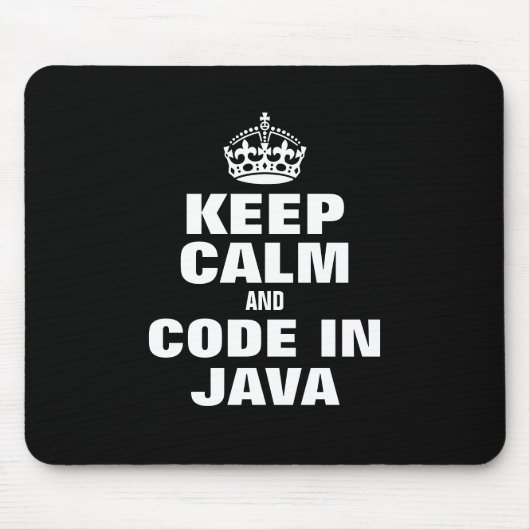 Ruhe und Code in Java lustiges Mousepad behalten (Vorne)