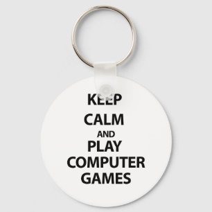 Ruhe und Computerspiele behalten Schlüsselanhänger