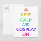 Ruhe und Cosplay behalten Postkarte (Vorne/Hinten)