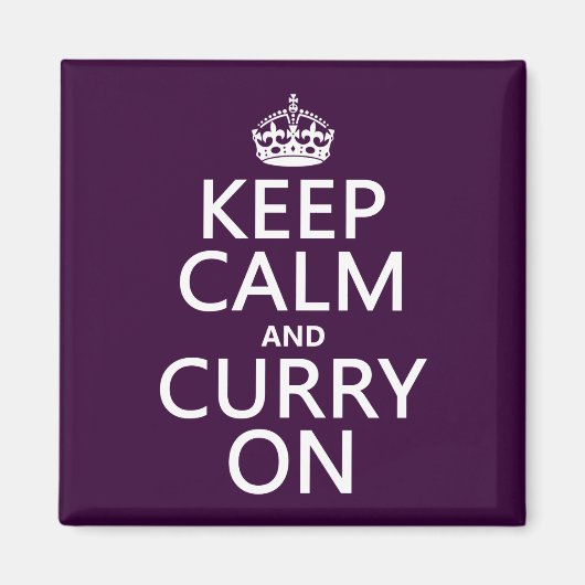 Ruhe und Curry behalt on Magnet (Vorne)