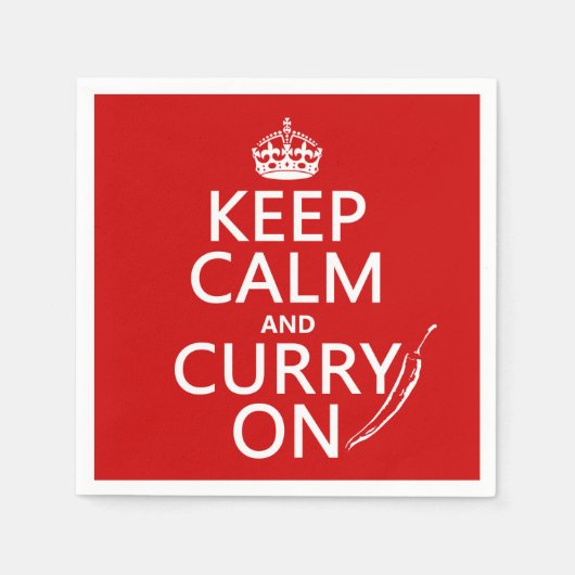 Ruhe und Curry behalt on Serviette (Vorderseite)