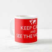 Ruhe und die Tasse der Welt behalten (Vorderseite Links)