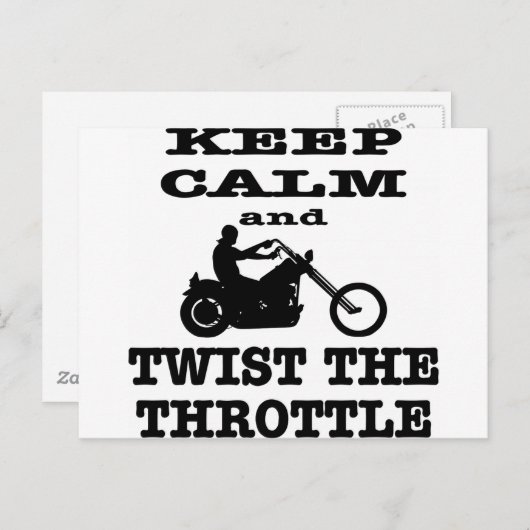 Ruhe und Drehung behalt des Flaschenfahrers Postkarte (Vorne/Hinten)