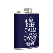 Ruhe und Drink Eggnog behalten (Farben anpassen) Flachmann (Rechts)