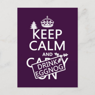 Ruhe und Drink Eggnog behalten (Farben anpassen) Postkarte
