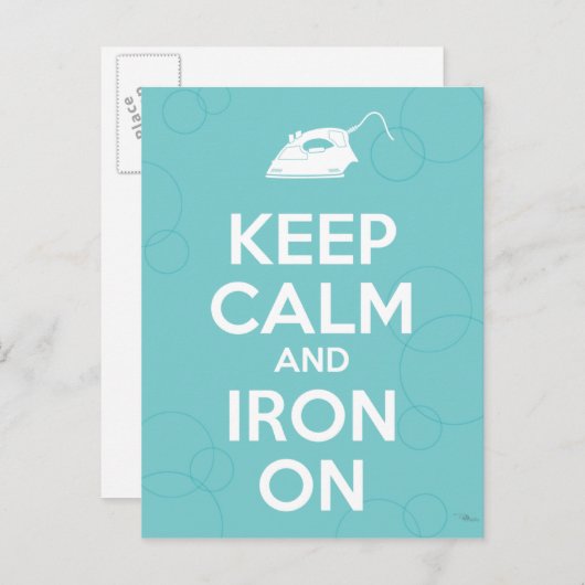 Ruhe und Eisen behalten Postkarte (Vorne/Hinten)