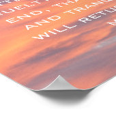 Ruhe und Entspannung Poster (Ecke)