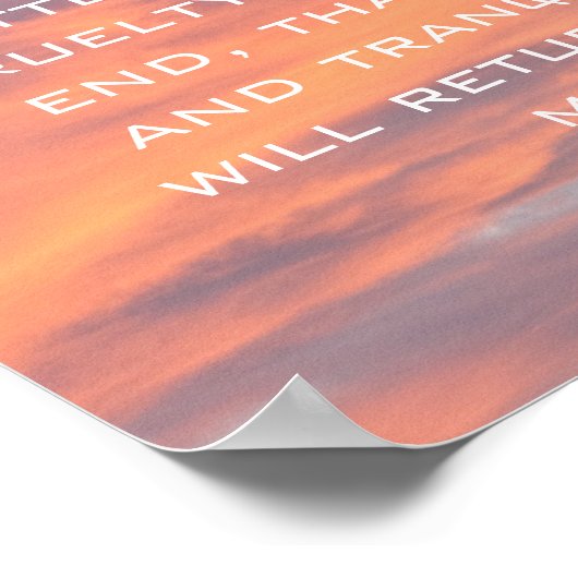 Ruhe und Entspannung Poster (Ecke)