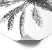 Ruhe und Entspannung unter dem tropischen Palmenzi Poster (Ecke)