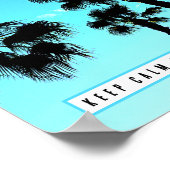 Ruhe und Entspannung unter den Palmen behalten Poster (Ecke)