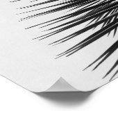 Ruhe und Entspannung unter den Palmen Schwarz-weiß Poster (Ecke)