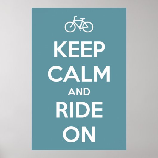 Ruhe und Erholung auf blauem Poster behalten (Vorne)