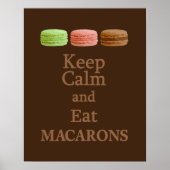 Ruhe und Essen von Macarons behalt Poster (Vorne)