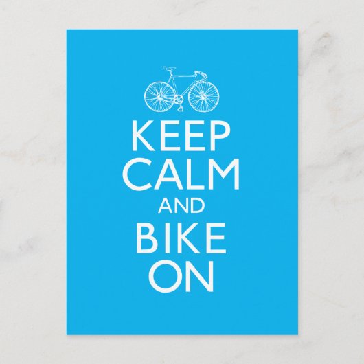 Ruhe und Fahrrad behalten Postkarte (Vorderseite)