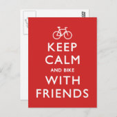 Ruhe und Fahrrad mit Freunden behalten Postkarte (Vorne/Hinten)