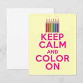 Ruhe und Farbe behalten Einladung (Vorne/Hinten)