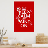 Ruhe und Farbe behalten (in allen Farben) Poster (Küche)