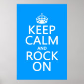 Ruhe und Felsen behalten (beliebige Hintergrundfar Poster (Vorne)