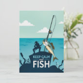 Ruhe und Fisch behalten Einladung (Stehend Vorderseite)