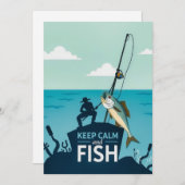 Ruhe und Fisch behalten Einladung (Vorne/Hinten)