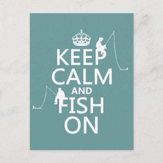 Ruhe und Fisch behalten - individuell einstellbare Postkarte (Vorderseite)