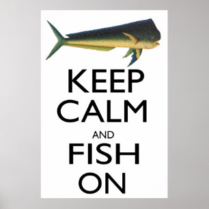 Ruhe und Fisch behalten Poster