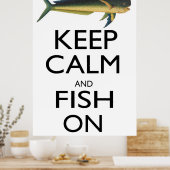 Ruhe und Fisch behalten Poster (Küche)