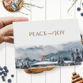 Ruhe und Freude, Aquarellwald und Fox, Elegant Feiertagskarte