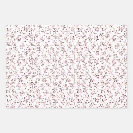 Ruhe und Freude Cranberry Holiday Foto Collage Geschenkpapier Set (Vorderseite 3)