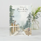 Ruhe und Freude vom neuen Zuhause-Waldweg Winter Ankündigung (Stehend Vorderseite)