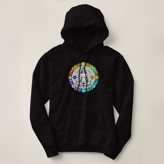Ruhe und Friedliche Meditation Hoodie (Design vorne)
