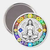 Ruhe und Friedliche Meditation Magnet (Vorderseite/Rückseite)