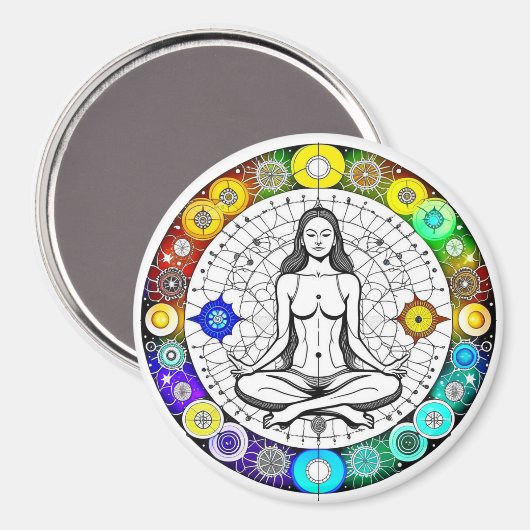 Ruhe und Friedliche Meditation Magnet (Vorderseite/Rückseite)