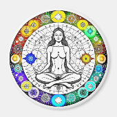 Ruhe und Friedliche Meditation Magnet (Vorne)