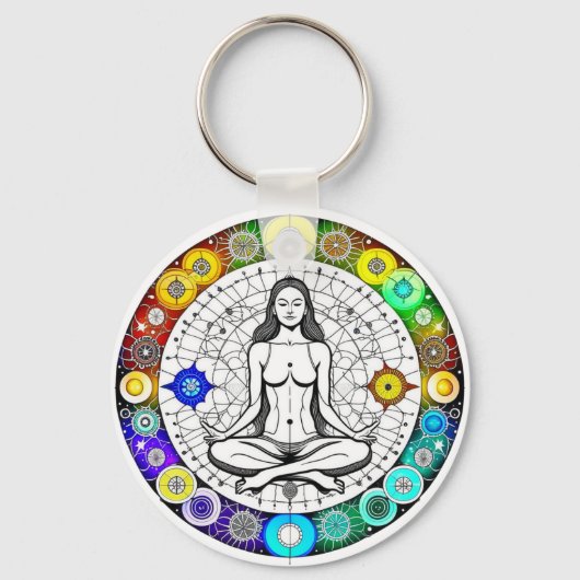 Ruhe und Friedliche Meditation Schlüsselanhänger (Vorderseite)