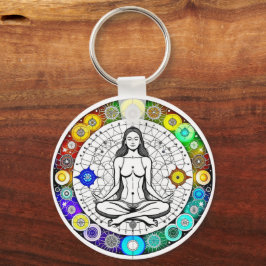 Ruhe und Friedliche Meditation Schlüsselanhänger