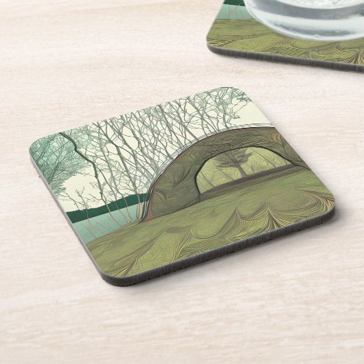 Ruhe und Friedliches Camping Getränkeuntersetzer (Linke Seite)