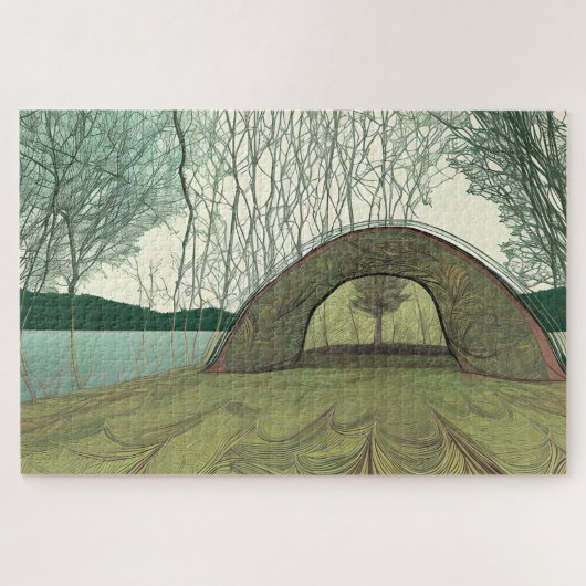 Ruhe und Friedliches Camping Puzzle (Horizontal)