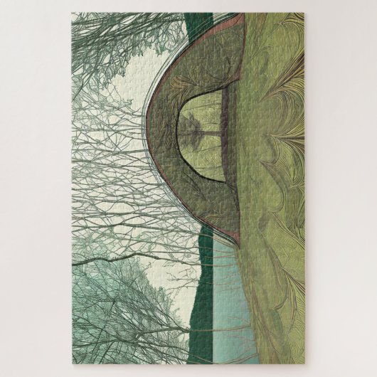 Ruhe und Friedliches Camping Puzzle (Vertikal)